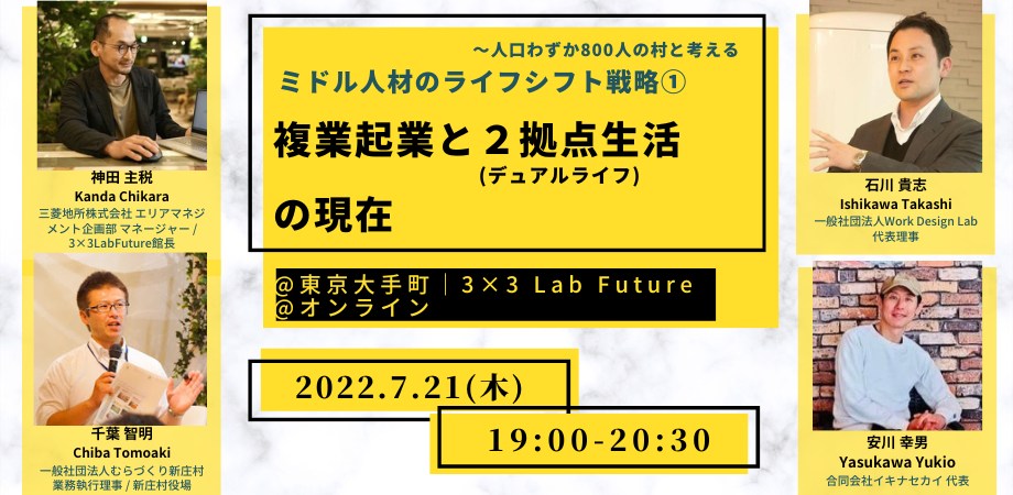 ミドル人材のライフシフト戦略①｜ 複業起業と２拠点生活（デュアルライフ）の現在